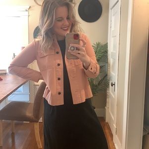 ❤️ Madewell Pink Northward Cropped Army Jacket